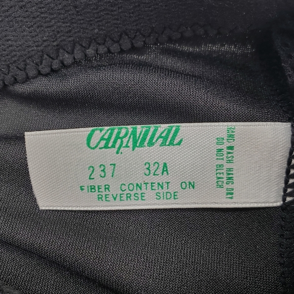 CARNIVAL Vintage Low Back Corset Bra Sz 32A Black NWT - Picture 7 of 8
